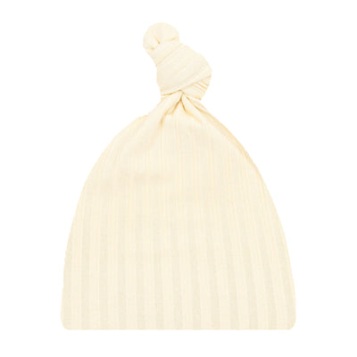 Quinn Ribbed Top Knot Hat