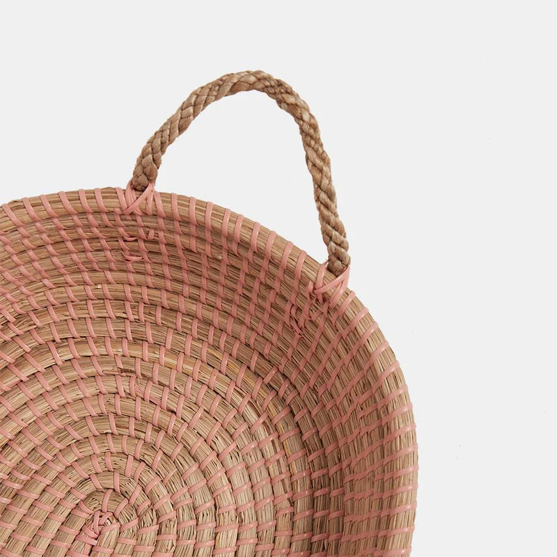 Reva Seagrass Changing Basket - Rose