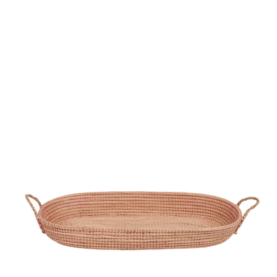 Reva Seagrass Changing Basket - Rose