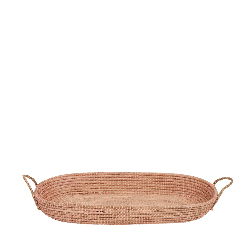 Reva Seagrass Changing Basket - Rose