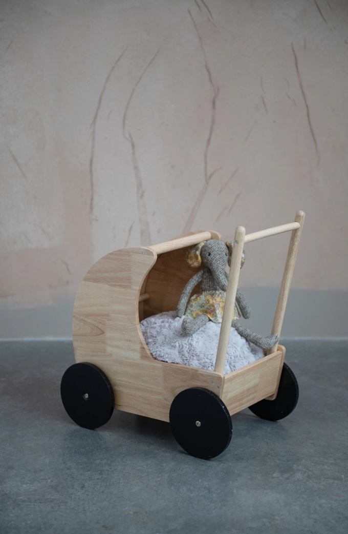 Rubberwood Toy Stroller