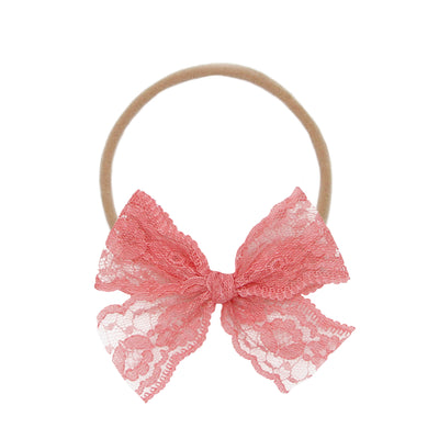 Lace Bow - Watermelon Headband