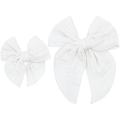 Cloud Muslin™ Heirloom Bow - White Clip