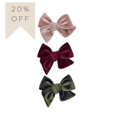 Velvet Bow 3 Pack: Wine Clips