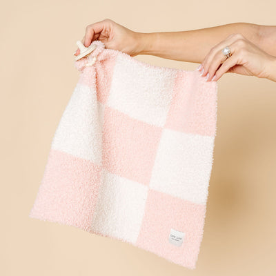 Chenille Blanket - Blush Check - Mini/Lovey