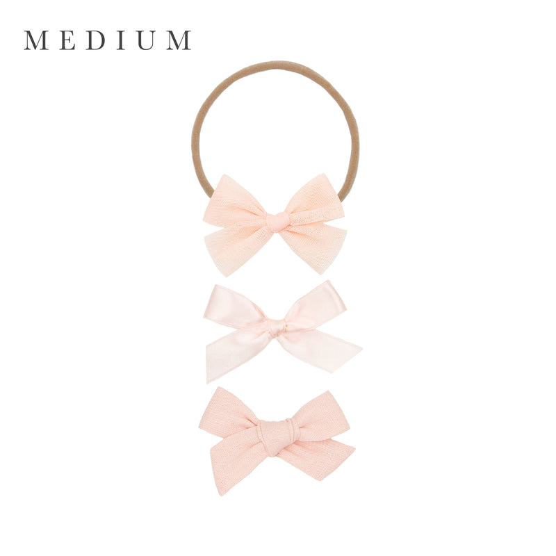 Bow 3 Pack: Blush Headbands