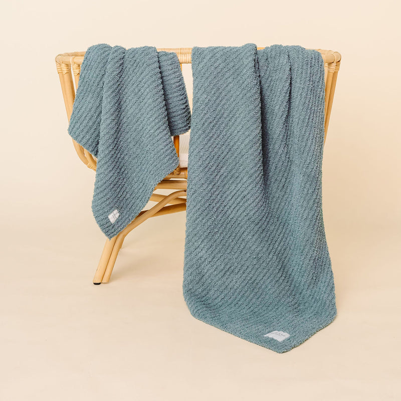 Chenille Blanket - Ocean Blue - Small & Large