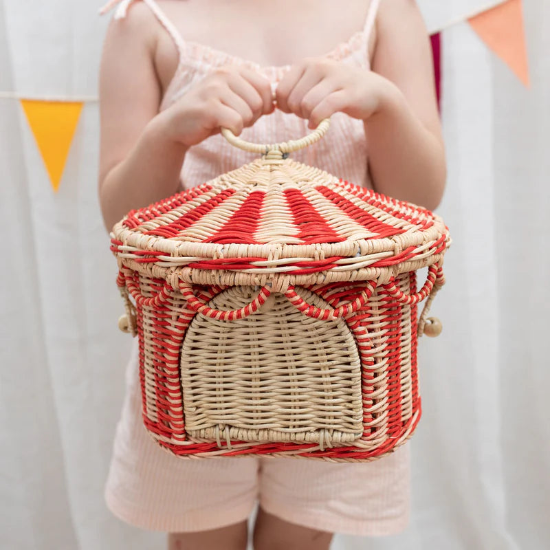 Circus Tent Basket - Red