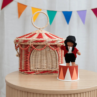 Circus Tent Basket - Red