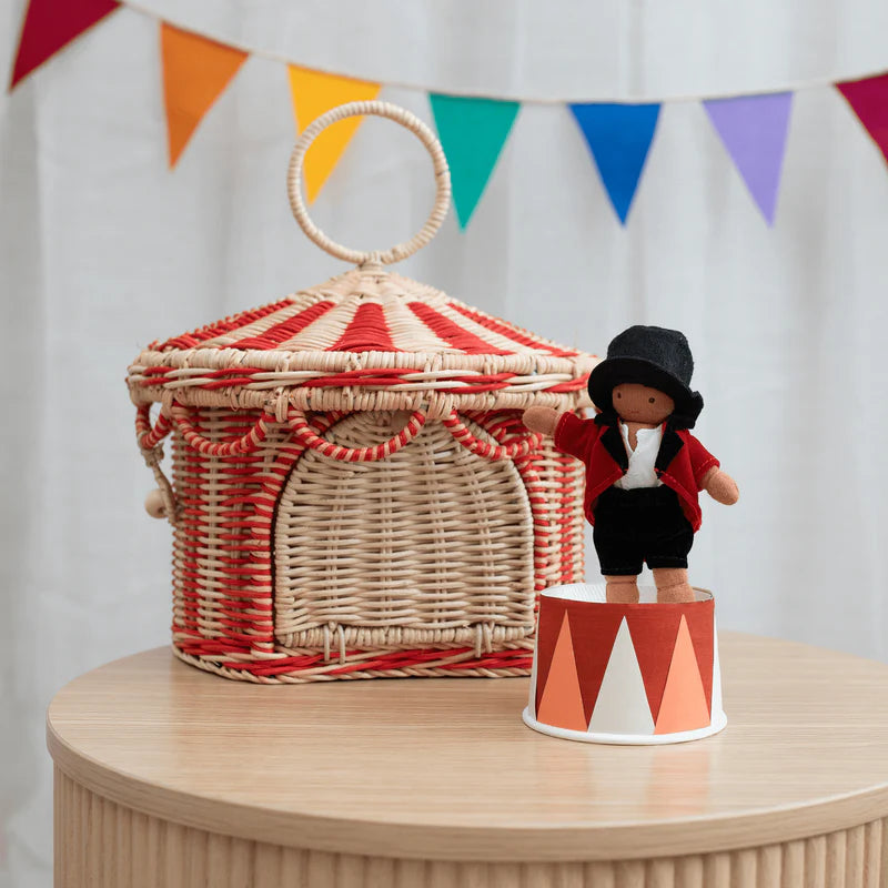 Circus Tent Basket - Red