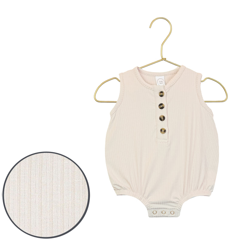 Bubble Romper - Cove Ribbed