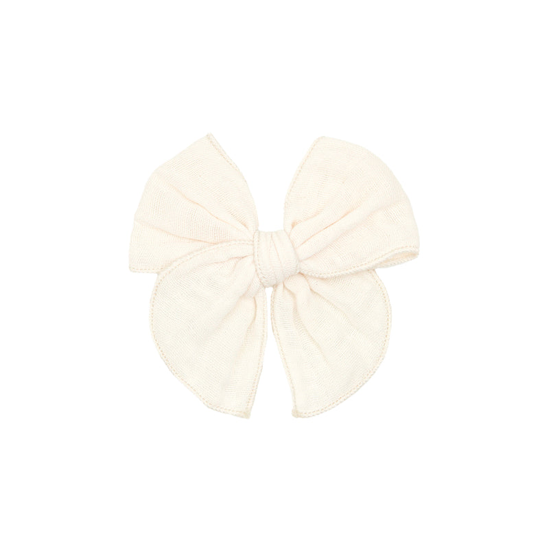 Cloud Muslin™ Heirloom Bow - Cream Clip