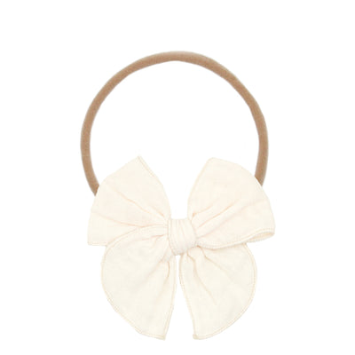 Cloud Muslin™ Heirloom Bow - Cream Headband