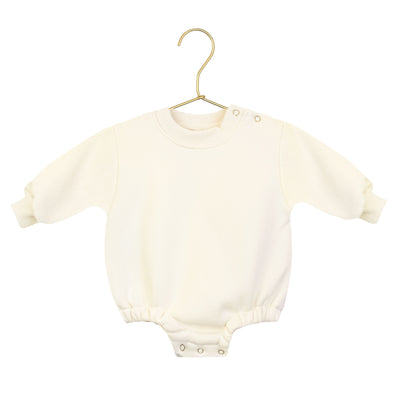 cream sweatshirt romper product image