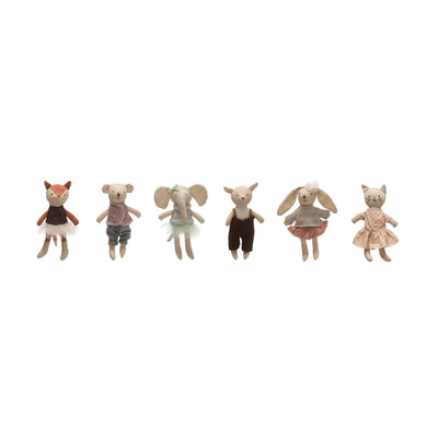 Linen Mini Animals in Clothes