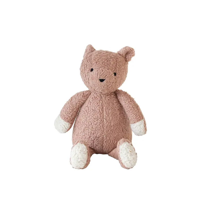 Cotton Sherpa Bear - Light Rose+ Cream