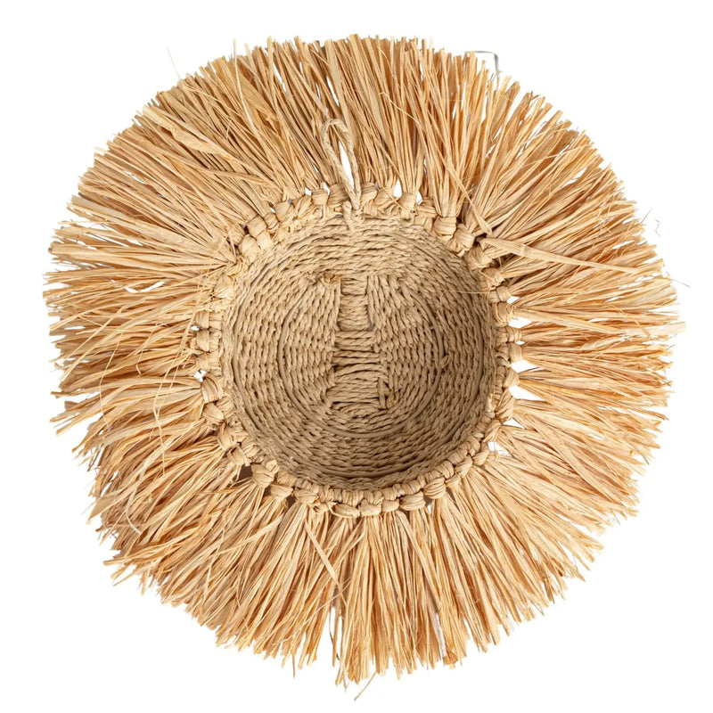 Dried Raffia Lion Head Wall Décor