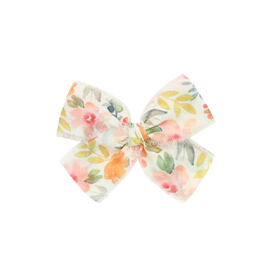 Chiffon Bow - Floral Clip