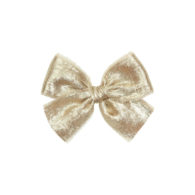 Chiffon Bow - Gold Clip