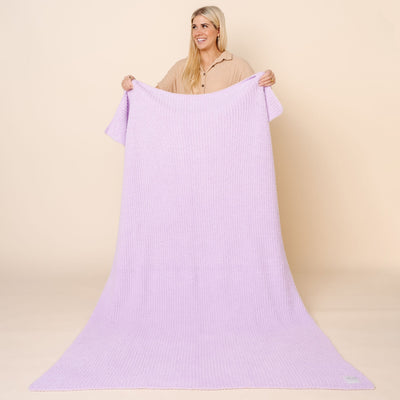 Chenille Blanket - Lilac - Adult/Throw