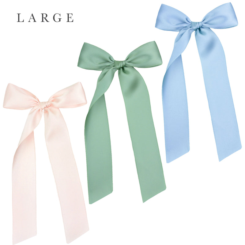 Satin Bow 3 Pack: Sage Sash Clips