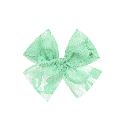 Lace Bow - Mint Clip