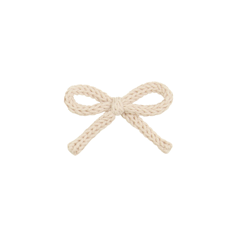 Crochet Bow - Oat Clip