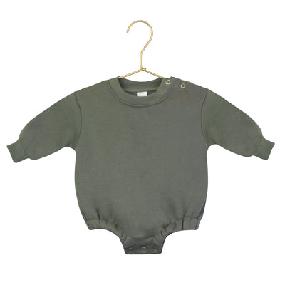 olive sweatshirt romper product image