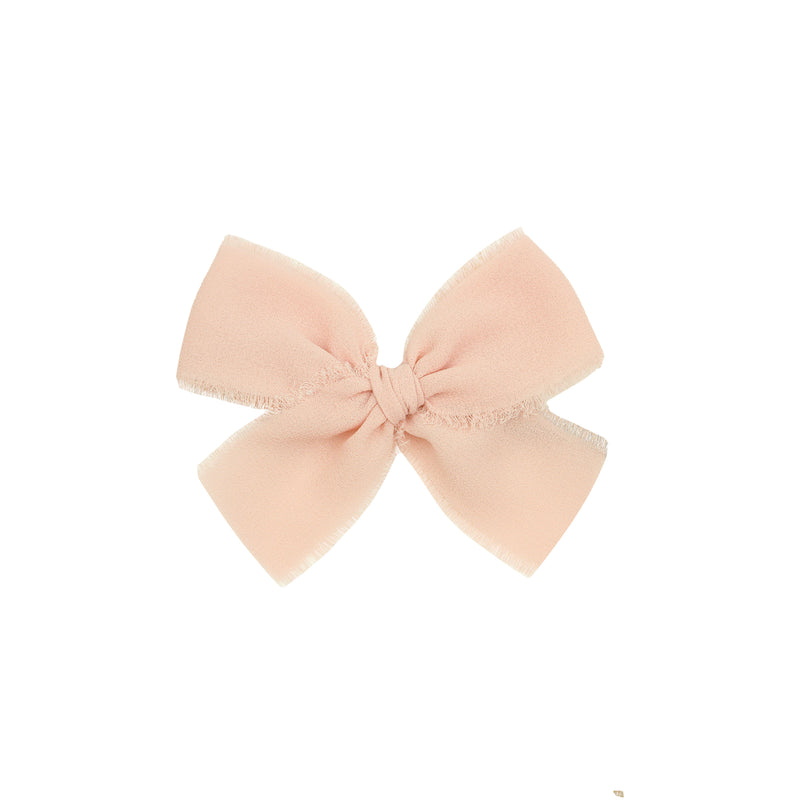 Chiffon Bow 3 Pack: Blush Clips