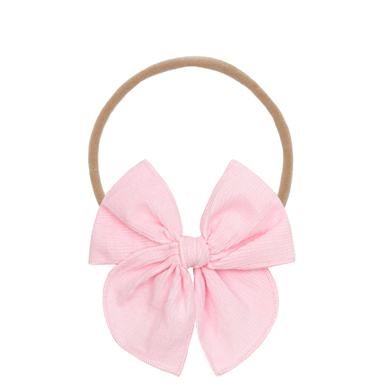 Heirloom Bow - Bubblegum Corduroy Headband