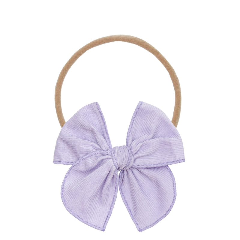 Heirloom Bow - Wisteria Corduroy Headband