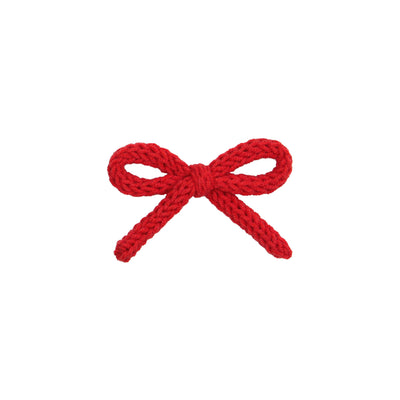 Crochet Bow - Cherry Clip