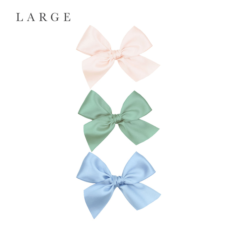 Satin Bow 3 Pack: Sage Clips