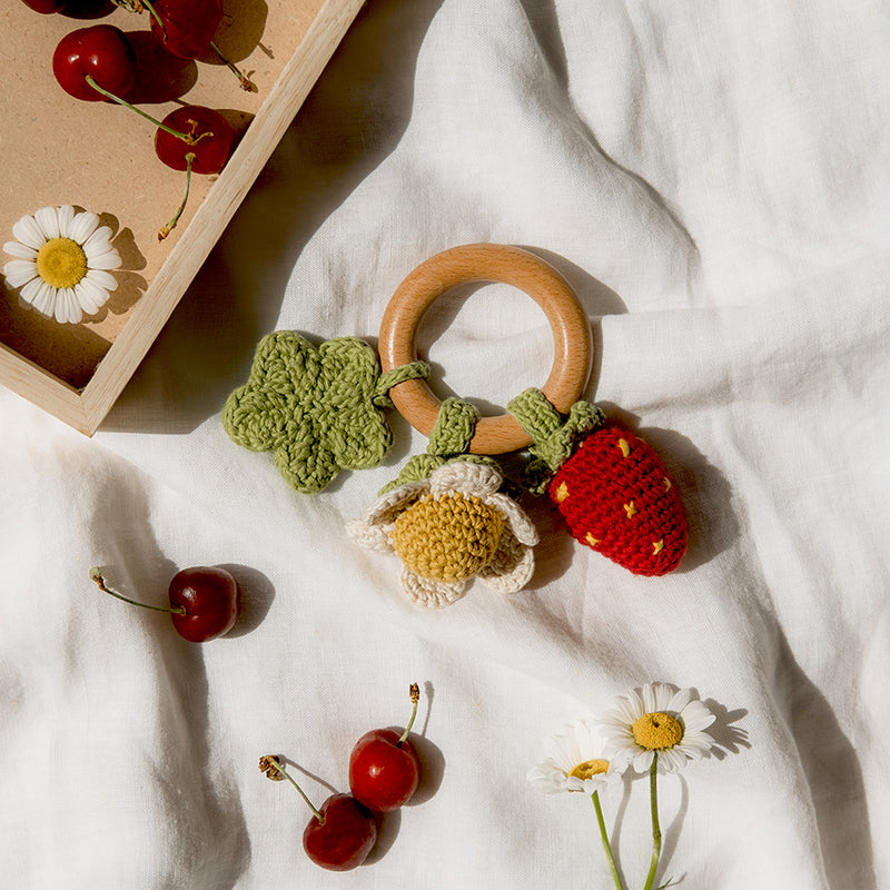 Berry + Flower Teether Rattle