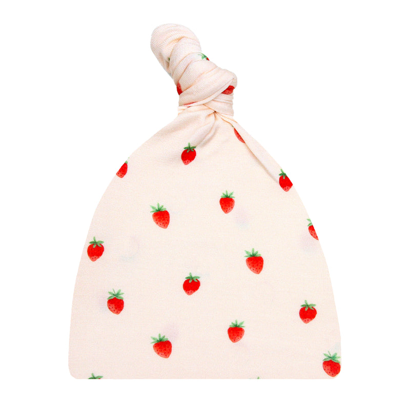 strawberry print junie top knot hat product image