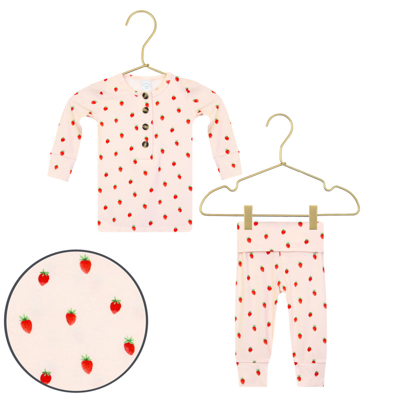 strawberry junie print top and bottom product image