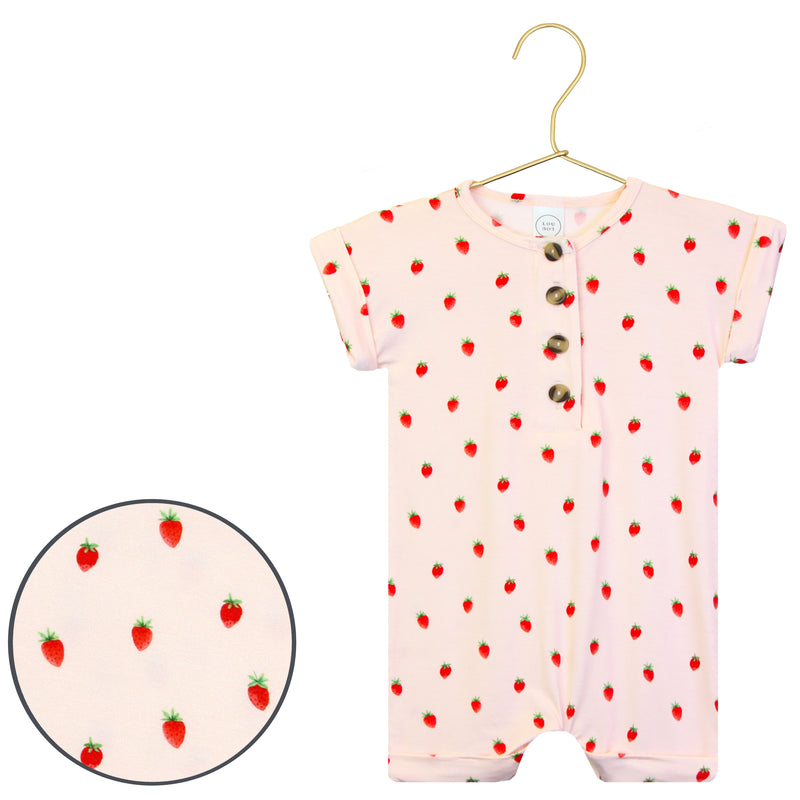 junie strawberry print romper product image