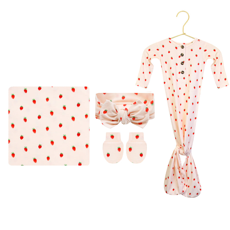 junie strawberry print headband bundle with gown product image