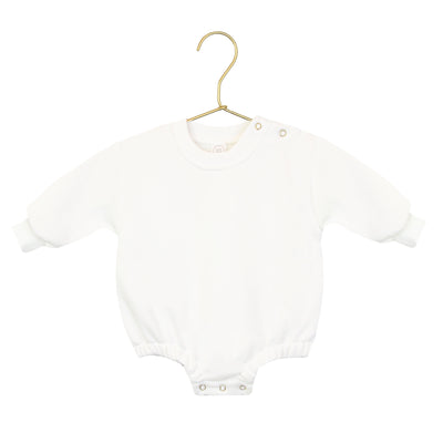 white sweatshirt romper product image