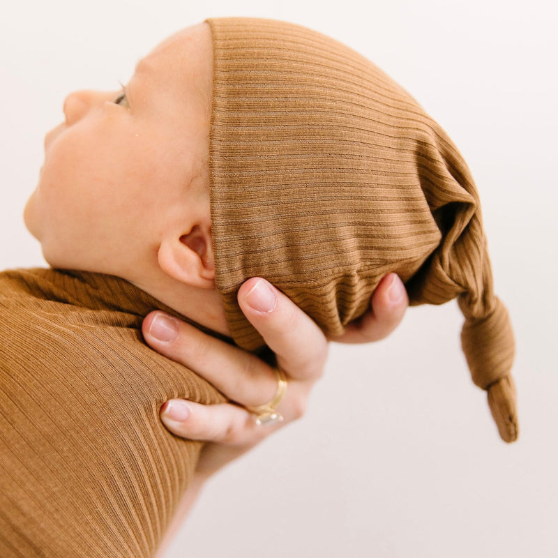 Chandler Ribbed Top Knot Hat