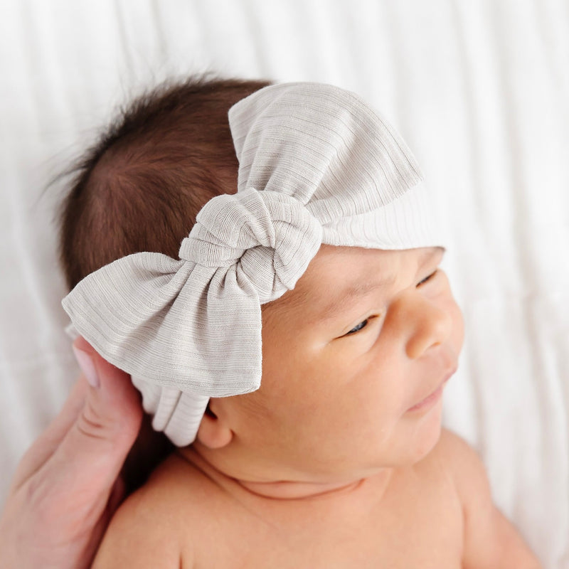 Adrian Ribbed Newborn Headband Bundle (Gown)