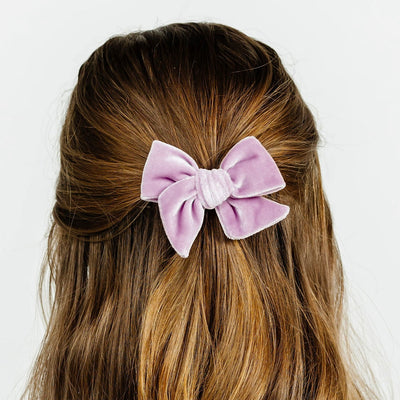 Velvet - Lilac Bow Clip