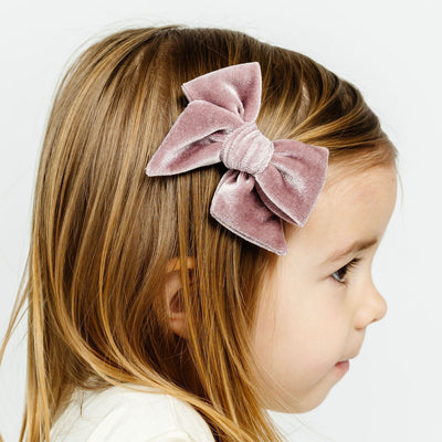 Velvet - Mauve Bow Clip