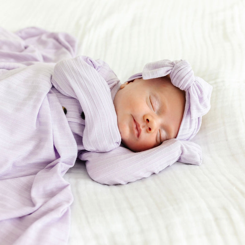 Lola Ribbed Newborn Headband Bundle (Gown)