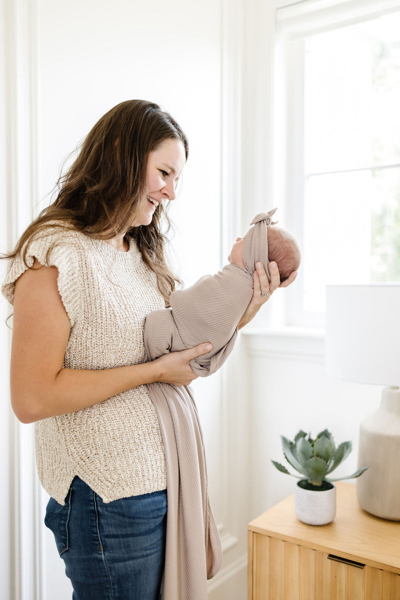 Shiloh Ribbed Newborn Headband Bundle (Gown)