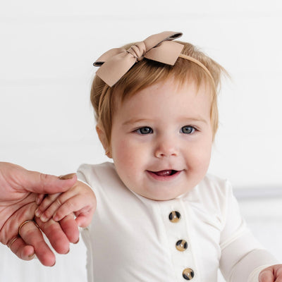 Leather - Primrose Bow Headband