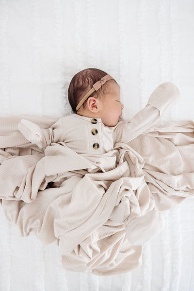 Cove Ribbed Newborn Headband Bundle (Gown)