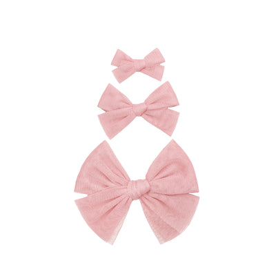 Tulle Bow - Bubblegum Clip