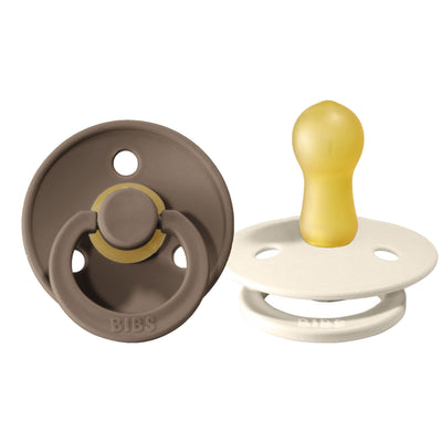 Bibs Pacifier 2 Pack: Dark Oak + Ivory