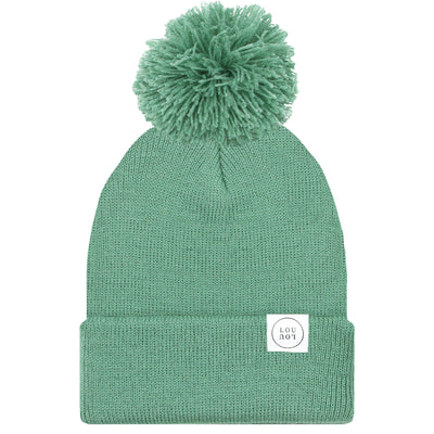 Beanie with Pom - Jade Green